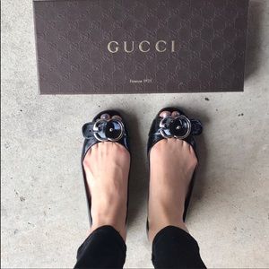 Gucci Peep Toe Flats